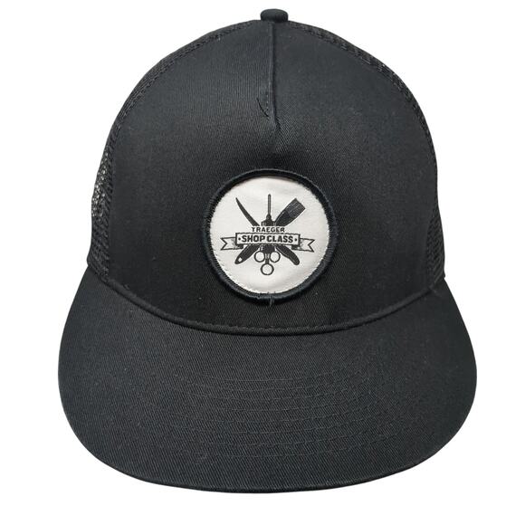 Traeger Shop Class Snapback Trucker Hat Black One Size Adjustable Mesh Back - Picture 1 of 9